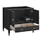 James Martin Vanities 36'' Vanity, Carbon Oak w/ Single Hole 3 CM White Zeus Quartz Top & Backsplash 485-V36-CBO-1WZ - alternate 4